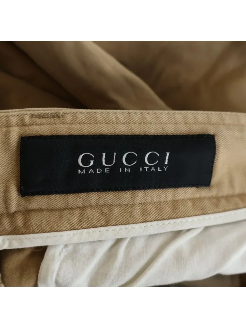 Gucci Skinny Pants Zip Fly Chino Beige
